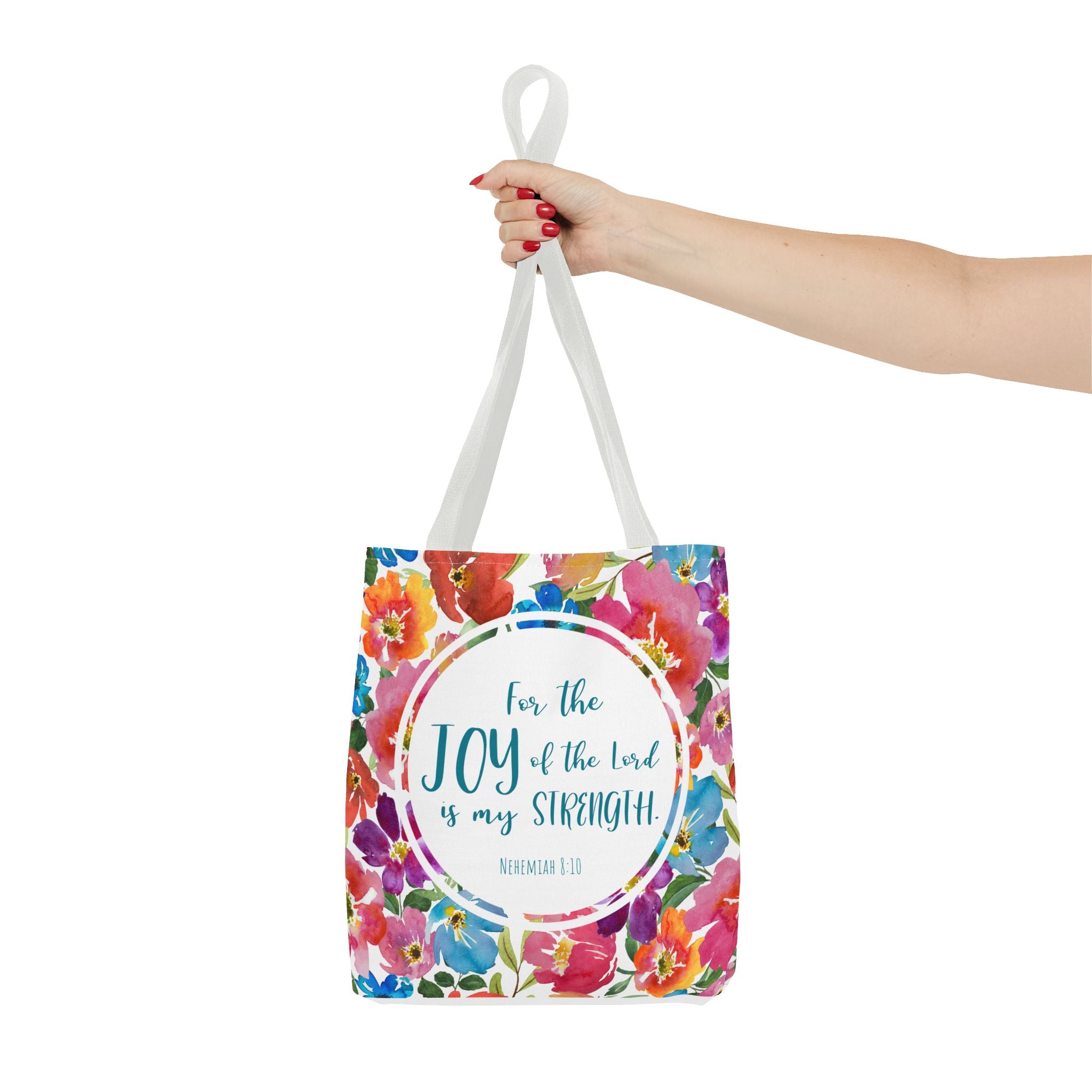 FOR THE JOY OF THE LORD - Floral Tote