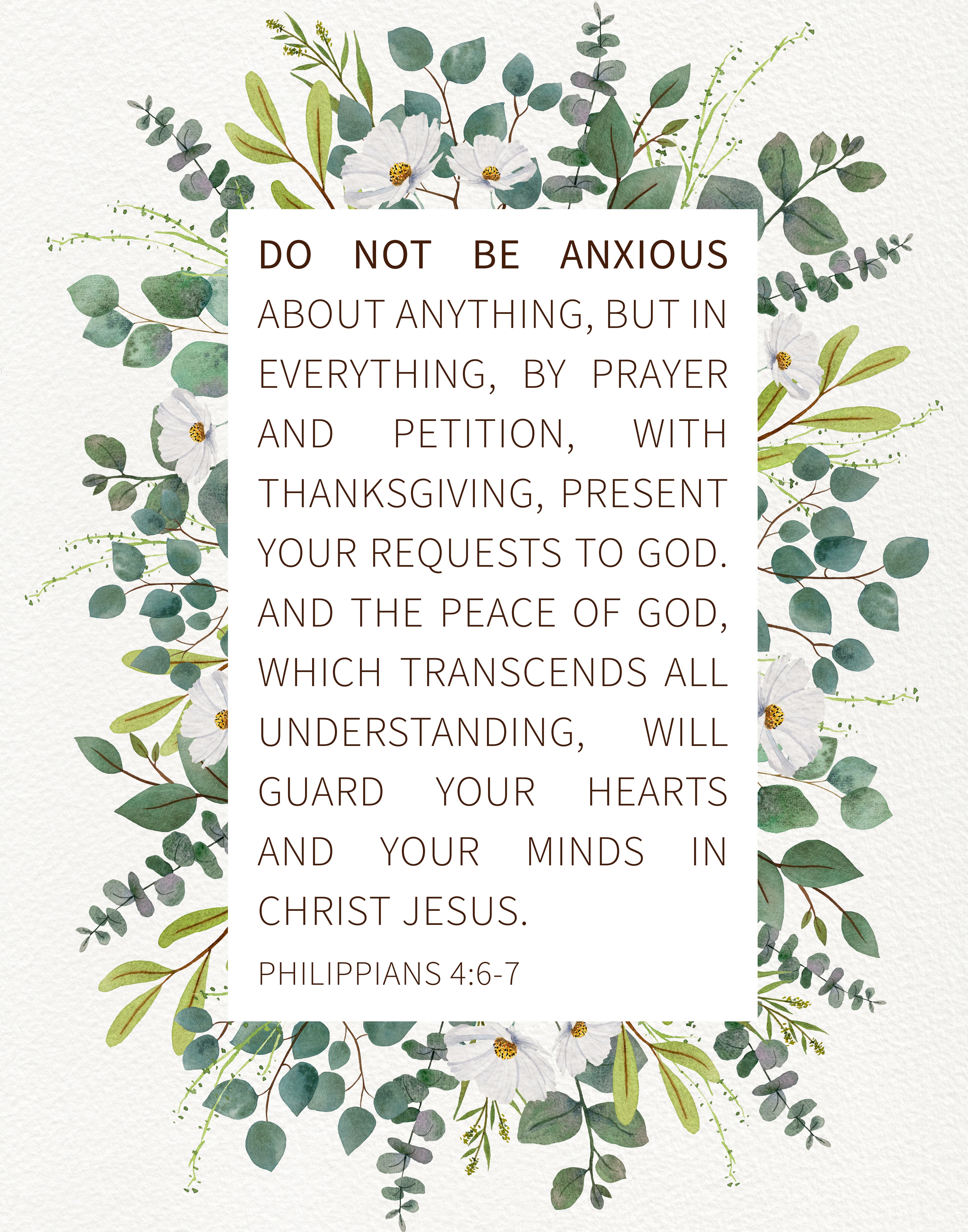 Do Not Be Anxious - Art Print
